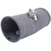 Jouet Tunnel Pour Chat En Daim, Grand Tunnel Pour Chat Pliable Avec 2 Trous Et Boule Suspendue Pour Chats Chatons Lapins Dia25 X 50cm