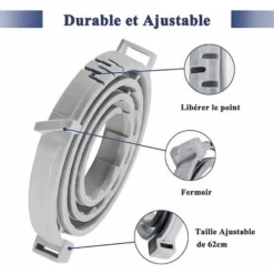 Collier Anti-puces Pour Chien, Traitement Naturel De Prévention Des Puces Et Tiques Du Chien, Taille Réglable 62 Cm, étanche BF -Amis Poils Soldes Boutique 66333581 5