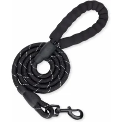 Laisse Pour Chien De 1.5 M, Laisse Corde Pour Chien Solide Avec Poignée En Eponge Douce Et Corde Réfléchissante Pour Pour Chiens Petits Moyens Et Grands-BDD