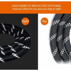 1.5m Dog Leash, Strong Dog Rope Leash With Soft Sponge Handle And Reflective Rope For Small Medium Large Dogs (Bleu)-BDD -Amis Poils Soldes Boutique 66354420 4