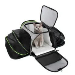 Sac De Transport Chat Chien Extensible Des Deux Côtés Coleur De Gris 40x30x27 Cm FUIENKO