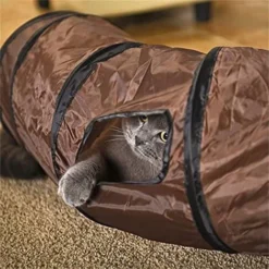 Tunnel Pour Chat,Jouet De Chat Tunnel Évolutif Pilable Tube Chatons Marron 25x120 Cm FUIENKO -Amis Poils Soldes Boutique 66390412 4