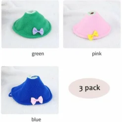 3 X Colliers élisabéthains Pour Oiseaux, Collier De Cône De Perroquet Réglable, Protecteurs De Plumes De Perroquet, Protection Anti-morsure Post-chirurgicale Pour Les Plaies(s, Blue+ Green + Pink) -Amis Poils Soldes Boutique 66409570 3