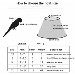 3 X Colliers élisabéthains Pour Oiseaux, Collier De Cône De Perroquet Réglable, Protecteurs De Plumes De Perroquet, Protection Anti-morsure Post-chirurgicale Pour Les Plaies(s, Blue+ Green + Pink) -Amis Poils Soldes Boutique 66409570 5