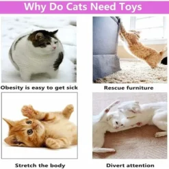 GP Jouet Pour Chat Souris Debout, Boule De Souris Interactive Avec Plumes Colorées, Jouet Pour Chat Souris Gobelet Pour Chats, Chiens Et Animaux De Compagnie -Amis Poils Soldes Boutique 69014274 4