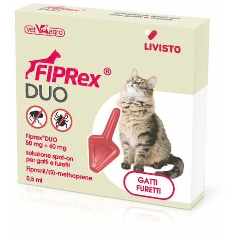 Fiprex Duo 1 Pipette Spot-on Contre Les Puces, Tiques, Poux Et Acariens Pour Chats Et Furets 2 Fiprex Duo 1 Pipette Spot-on Contre Les Puces, Tiques, Poux Et Acariens Pour Chats Et Furets – Image 2