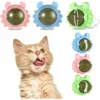 GP 6 Boules D'herbe à Chat, Collations Murales Rotatives à 360 ° Pour Chats, Jouets Comestibles Pour Chats, Catnip Balls, Utilisés Pour Chats Se Nettoient Les Dents Et Attirent Les Chats