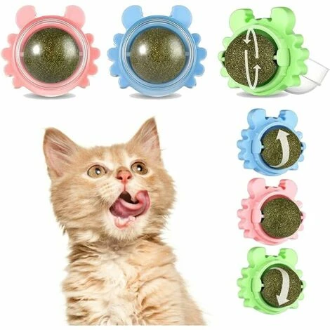 GP 6 Boules D'herbe à Chat, Collations Murales Rotatives à 360 ° Pour Chats, Jouets Comestibles Pour Chats, Catnip Balls, Utilisés Pour Chats Se Nettoient Les Dents Et Attirent Les Chats 1 GP 6 Boules D'herbe à Chat, Collations Murales Rotatives à 360 ° Pour Chats, Jouets Comestibles Pour Chats, Catnip Balls, Utilisés Pour Chats Se Nettoient Les Dents Et Attirent Les Chats