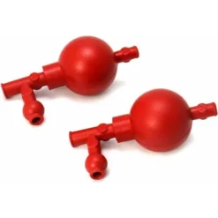 Poire De Remplissage De Pipette De Laboratoire, Poire à Pipeter De Vanne 3 Voies En Caoutchouc, 90ml, 54 X 54 X 130 Mm, 2 Pièces