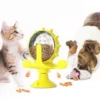 Moulin à Vent Rotatif à 360 Degrés Pour Animaux De Compagnie, Chat, Chien, Jouet, Friandise, Distributeur De Collations (jaune)