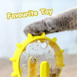 Moulin à Vent Rotatif à 360 Degrés Pour Animaux De Compagnie, Chat, Chien, Jouet, Friandise, Distributeur De Collations (jaune) -Amis Poils Soldes Boutique 71066321 2