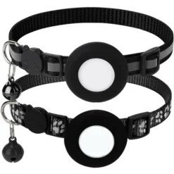 GP Collier Pour Chat Air Tag 2 Pièces, Réglable, Réfléchissant, Avec Boucle De Sécurité Détachable Et Cloche Noire 6 GP Collier Pour Chat Air Tag 2 Pièces, Réglable, Réfléchissant, Avec Boucle De Sécurité Détachable Et Cloche Noire -Amis Poils Soldes Boutique 71289993 2