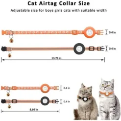 GP Collier Pour Chat Air Tag 2 Pièces, Réglable, Réfléchissant, Avec Boucle De Sécurité Détachable Et Cloche Noire 9 GP Collier Pour Chat Air Tag 2 Pièces, Réglable, Réfléchissant, Avec Boucle De Sécurité Détachable Et Cloche Noire -Amis Poils Soldes Boutique 71289993 5