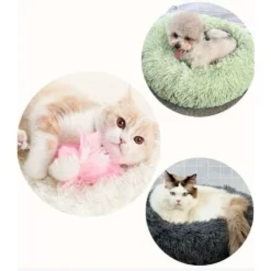 Déstockage Panier Pour Chien Panier Pour Chat Rond Coussin De Lit Moelleux Pour Animaux De Compagnie Doux Et Confortable, Chaud, Imperméable,antidérapant Et Lavable Coussin Chien Convient Aux Chats,Ch -Amis Poils Soldes Boutique 72047316 3