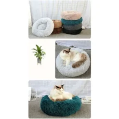 Déstockage Panier Pour Chien Panier Pour Chat Rond Coussin De Lit Moelleux Pour Animaux De Compagnie Doux Et Confortable, Chaud, Imperméable,antidérapant Et Lavable Coussin Chien Convient Aux Chats,Ch -Amis Poils Soldes Boutique 72047316 4