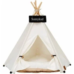 Chien Tente Tipi Pour Animaux De Compagnie Avec Coussin Lavable Amovible Tentes Sweet House Pet Dog Jouer Tente