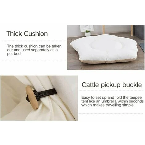 Chien Tente Tipi Pour Animaux De Compagnie Avec Coussin Lavable Amovible Tentes Sweet House Pet Dog Jouer Tente 5 Chien Tente Tipi Pour Animaux De Compagnie Avec Coussin Lavable Amovible Tentes Sweet House Pet Dog Jouer Tente – Image 5