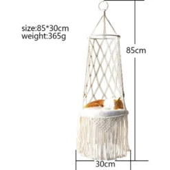 Hamac Pour Chat Berceau De Chat Tissé à La Main Canapé Pour Animaux De Compagnie Panier Suspendu Swing-Style 1