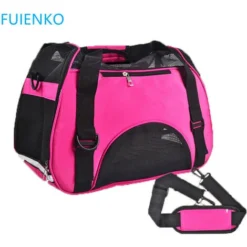 Sac De Transport Pour Chat Sacoche En Nylon Pour Animaux Rose Rouge 43x20x29 Cm FUIENKO