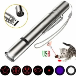 Pointeur Laser Jouet Pour Chat 115x16mm Couleur De Argent FUIENKO