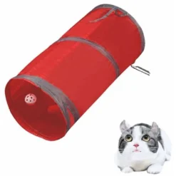 Labyrinthe à 5 Tunnels Interactif, Pliable Et Léger En Tissu Froissé Avec Pompon Et Cloches Pour Chats, Petits Lapins, Chatons, Chiots, Furets Ou Cochons D’Inde -Amis Poils Soldes Boutique 76314817 5