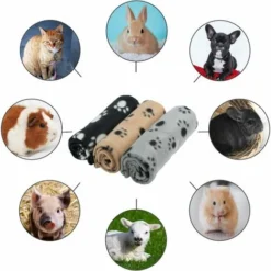 Grandes Couvertures En Peluche Douces Pour Chiens, Chats, Lapins Et Autres Animaux De Compagnie - Une Bonne Addition Au Lit De Votre Animal, Multicolore, 3 Unités, 70 X 100 Cm -Amis Poils Soldes Boutique 76663117 3