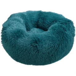 Coussin Rond Chat Ou Chien Fluffy Emeraude