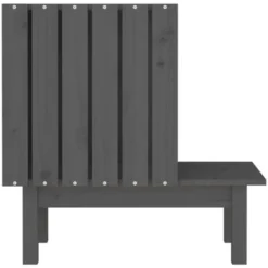 Maison Pour Chat | Maisonnette Pour Chat Gris 60x36x60 Cm Bois De Pin Massif 36810 -Amis Poils Soldes Boutique 76956457 5