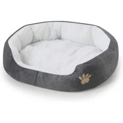 Forme Ronde Ou Ovale Fossette Fleece Nesting Dog Cave Bed Pet Cat Bed Pour Chats Et Petits Chiens -Amis Poils Soldes Boutique 77328133 5
