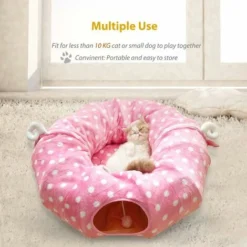Lit Pour Chat Jouet Tunnel Pliable Pour Animaux De Compagnie - Rose -Amis Poils Soldes Boutique 77660871 4