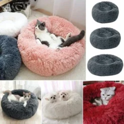 Premier® Lit Pour Chat, Coussin Moelleux, Doux Lavable Pour Chiens Chats (Noir, 40 Cm) -Amis Poils Soldes Boutique 79329441 4
