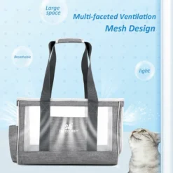 Sac De Voyage Portable Pour Animaux De Compagnie Conçu Pour Un Poids Inférieur à 6 Kg, Gris Foncé, S -Amis Poils Soldes Boutique 79653893 3