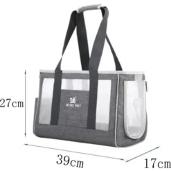Sac De Voyage Portable Pour Animaux De Compagnie Conçu Pour Un Poids Inférieur à 6 Kg, Gris Foncé, S -Amis Poils Soldes Boutique 79653893 4