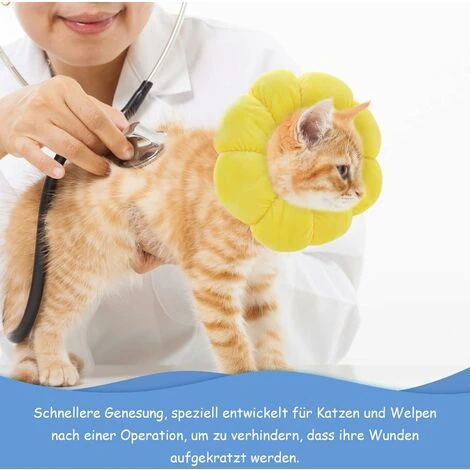 Collerette Pour Chat Rréglable Anti-Morsure Collerette Chat Collier Anti Lechage Après Chirurgie Chat Collier 3 Collerette Pour Chat Rréglable Anti-Morsure Collerette Chat Collier Anti Lechage Après Chirurgie Chat Collier – Image 3