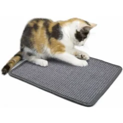SVKBJROY Tapis Griffoir Pour Chat, Tapis à Gratter En Sisal Naturel Grattoir Chat Chaton Anti-Dérapant Pour Animaux De Compagnie Tapis Couchage Protège Meubles Sol Mur (30x40cm) Gris -Amis Poils Soldes Boutique 80328993 2