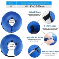Collier Gonflable De Récupération De Chien, Confortable Collerette De Protection Pour Chien Chats, Réglable De Collier élisabéthain Pour La Récupération D'animaux Familiers, Anti-morsure / Lécher 7 Collier Gonflable De Récupération De Chien, Confortable Collerette De Protection Pour Chien Chats, Réglable De Collier élisabéthain Pour La Récupération D'animaux Familiers, Anti-morsure / Lécher -Amis Poils Soldes Boutique 80359600 3