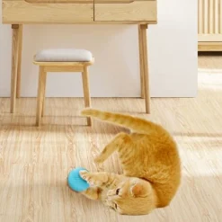 Balles Interactives Pour Chat - Balle Automatique Avec Lumière LED - Rechargeable Par USB - Rotation à 360° - Jouet Intelligent Pour Chaton D'intérieur - Stimule La Chasse - Bleu -Amis Poils Soldes Boutique 80545855 3