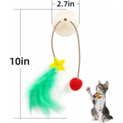 Jouets En Plumes De Chat, Baguette De Jouet Interactive Avec Ventouse, Boule Et Fenêtre En Plume Teasers De Jouets Pour Chat Pour Un Jeu De Chat Attrayant -Amis Poils Soldes Boutique 80596922 4