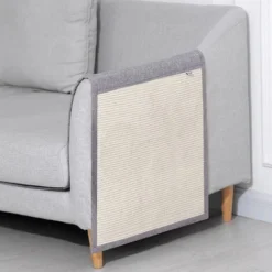 Tapis Griffoir Chat Protection Côté Oit Canapé Meuble Sol Mur Sisal Et Lin 13045cm