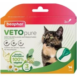 Pipettes Insectifuges VETOpure Beaphar : Chat