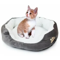 ZXPASRA Coussin Chaud En Peluche Pour Lit De Chenil Pour Animaux De Compagnie Pour Chiots Chats Pet Supplies Lit Pour Petit Chien (couleur :gris, Taille : 50 X 40 Cm)