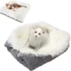 Lit Moelleux Coussin Pour Chat, SDLOGAL, Panier Ultra Doux, Moelleux Et Doux, Fond Antidérapant, En Peluche Lavable, Pour Chaton, Petit Chien, Lapin, Pecute