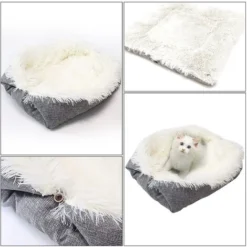 Lit Moelleux Coussin Pour Chat, SDLOGAL, Panier Ultra Doux, Moelleux Et Doux, Fond Antidérapant, En Peluche Lavable, Pour Chaton, Petit Chien, Lapin, Pecute -Amis Poils Soldes Boutique 81548210 4