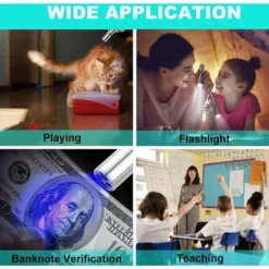 Chat Laser Jouet Pointeur De Lumiere Led Rouge Jouets Interactifs Pour Chats D'Interieur Chiens Longue Portee 3 Modes Laser Projection Usb Recharge -Amis Poils Soldes Boutique 83758081 5