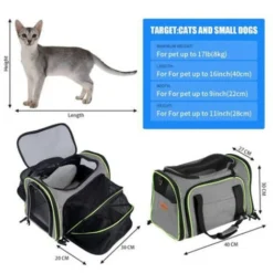 Sac De Transport Chat Chien Extensible Des Deux Côtés Coleur De Gris 40x30x27 Cm Voyager Facile à Transporter 6 Sac De Transport Chat Chien Extensible Des Deux Côtés Coleur De Gris 40x30x27 Cm Voyager Facile à Transporter -Amis Poils Soldes Boutique 84049374 3