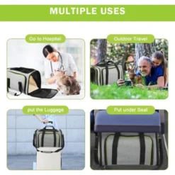 Sac De Transport Chat Chien Extensible Des Deux Côtés Coleur De Gris 40x30x27 Cm Voyager Facile à Transporter 7 Sac De Transport Chat Chien Extensible Des Deux Côtés Coleur De Gris 40x30x27 Cm Voyager Facile à Transporter -Amis Poils Soldes Boutique 84049374 4