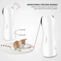 Jouet Laser Pour Chat Automatique, Jouets Pour Chat Laser Interactifs, Formation De Capture Rotative, Placement Haut -Amis Poils Soldes Boutique 84052220 3