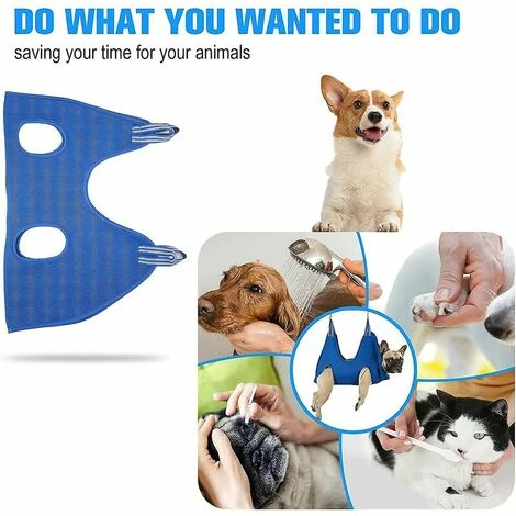 Chien Toilettage Hamac Harnais Toilettage Pince à Ongles Coupe Bain Sac De Retenue (S) Rouge 4 Chien Toilettage Hamac Harnais Toilettage Pince à Ongles Coupe Bain Sac De Retenue (S) Rouge – Image 4