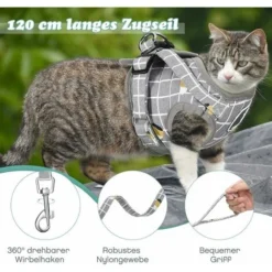 Harnais Pour Chat Anti-Évasion Harnais Réglable Pour Chiot Harnais Avec Laisse Pour Chaton Harnais Avec Gilet à Rayures Pour Chien Harnais En Maille Respirante Pour Chats Petits Chiens (S) -Amis Poils Soldes Boutique 85789382 5