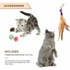 Tunnel Chat Jeu Chat, Tunnel Lapin Pet Tunnel 3 Way Crinkle Tunnel Tube Pliable Jouet Pour Les Chats Lapins, Chiens, Animaux De Compagnie, Avec Jouet Pour Chat Canne A Peche -Amis Poils Soldes Boutique 85789597 3